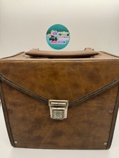 Vintage Brown Leather 8-Track Carrying Case