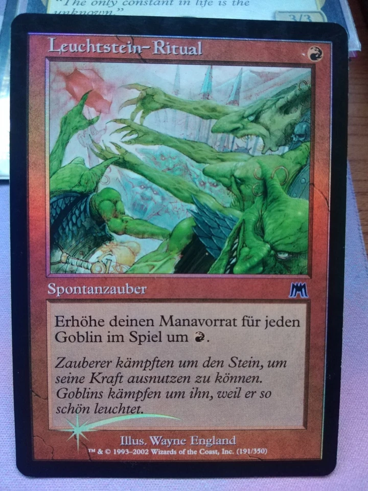 MTG Brightstone Ritual VERY RARE GERMAN FOIL Onslaught 2002 WOTC - Image 2 of 4