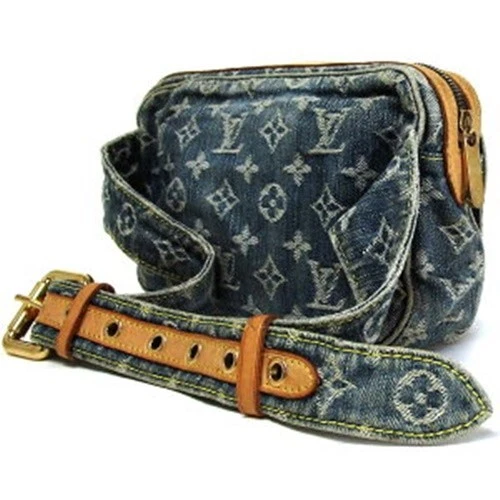 LOUIS VUITTON Monogram Denim Bum Bag Body Bag Blue M95347 LV Auth yk9108 - Image 2 of 4