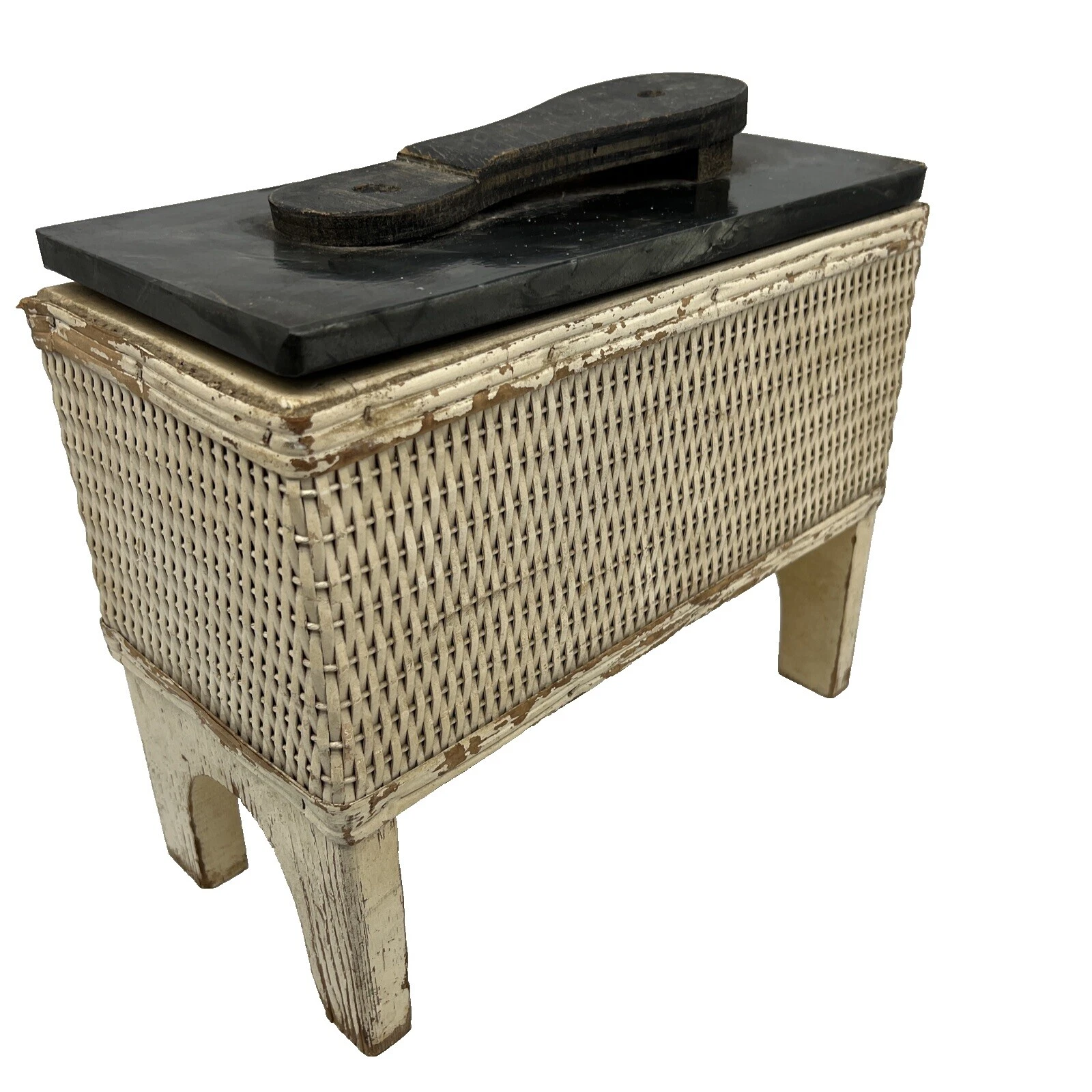 Accesorios De Zapatos vintage blanco de madera