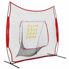 7 7' Baseball Softball Practice Net Hitting Pitching Net with Carry Bag