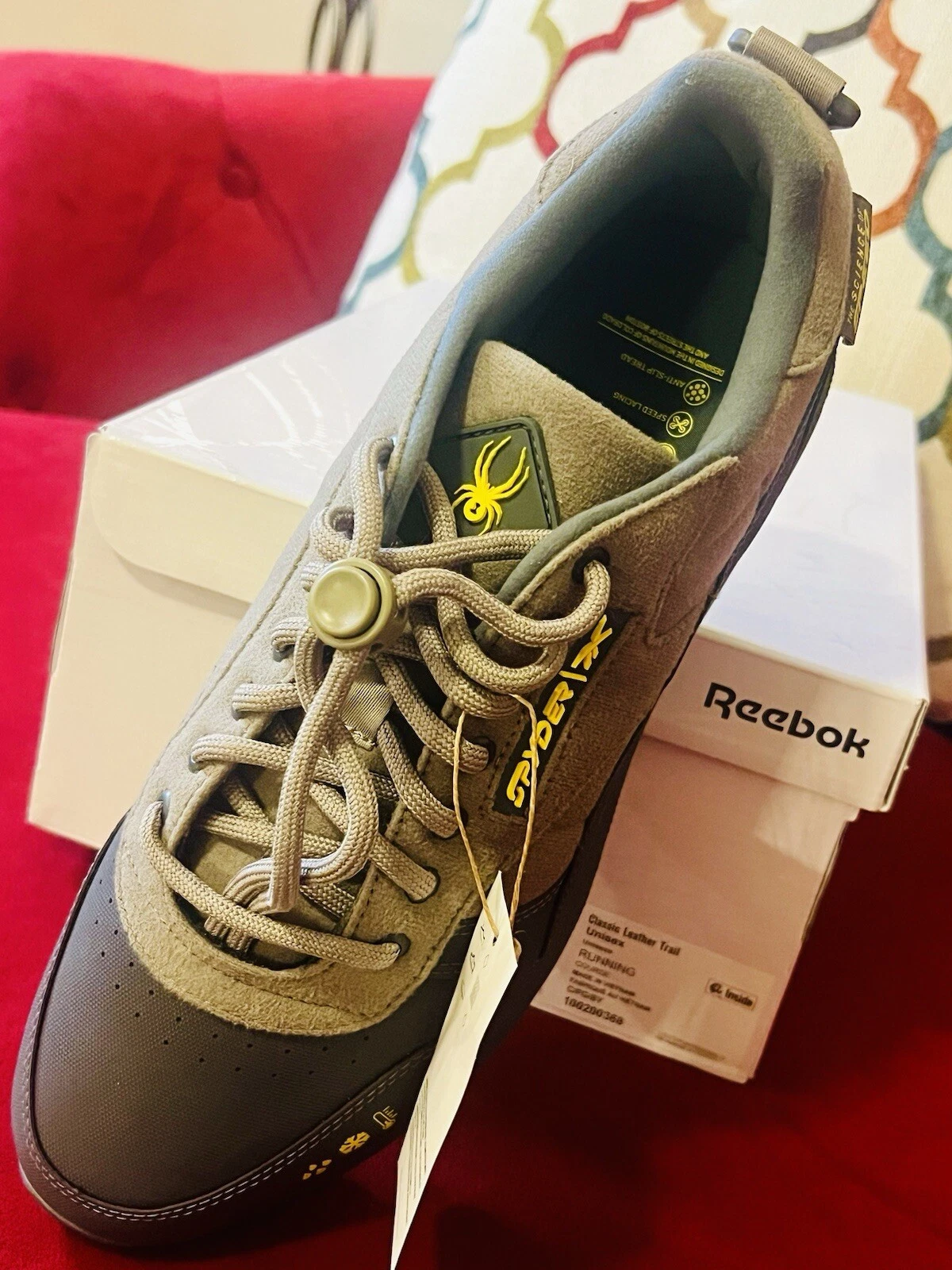 Size 11.5 - Reebok Spyder x Classic Leather Trail Cement Boldly Yellow