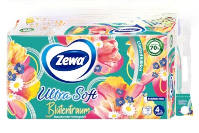 ZEWA Ultra Soft Toilet paper FLOWER DREAM  4-ply/8 rolls Scented toilet paper