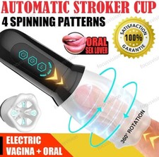 Male Masturbaters Automatic Rotating Thrusting Penis Vibrator Stroker Sex Toys