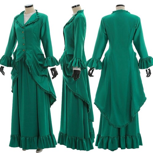 green emerald velvet dress Pride and Prejudice Dress