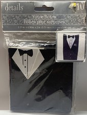 10 Count Wedding Favor Boxes Black Tuxedo Special Occasions Groomsman Gift