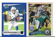 Football Lot- Jonathan Taylor (Rated Rookie) & Jason Witten (Chrome)- Lot of 2!
