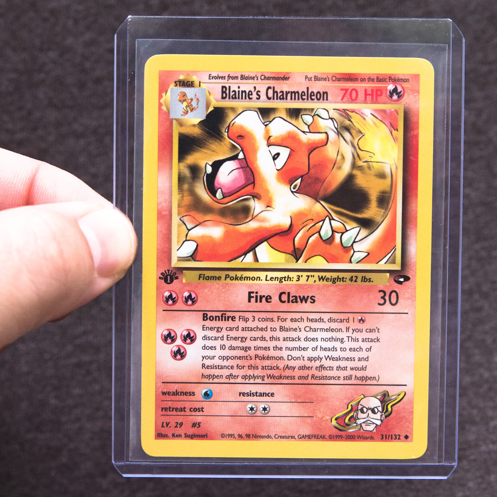 BLAINE'S CHARMELEON 1st Edition Pokemon Card 31/132 | Gym Challenge | MINT  AAA | eBay