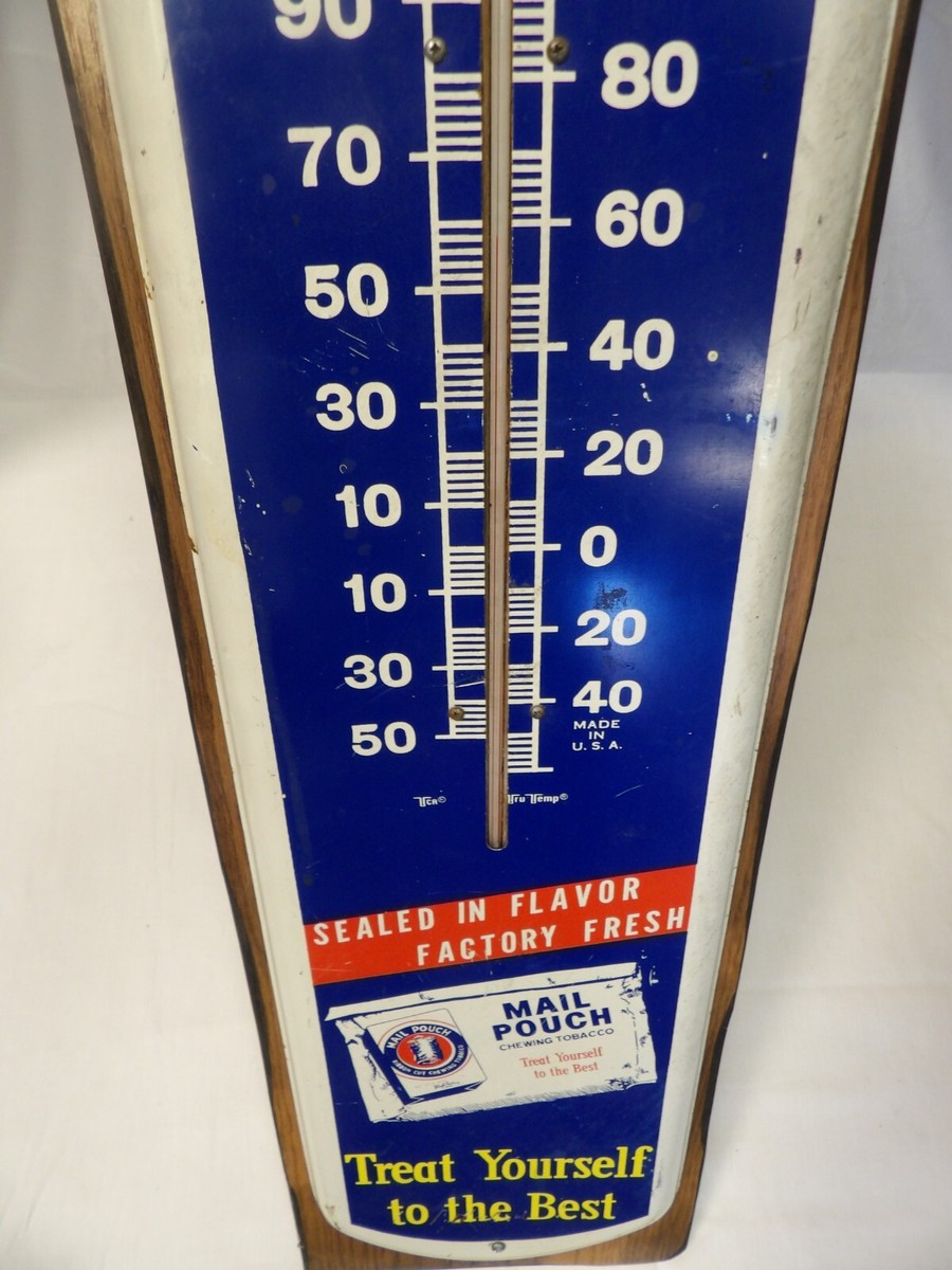 vintage mail pouch tobacco thermometer | eBay