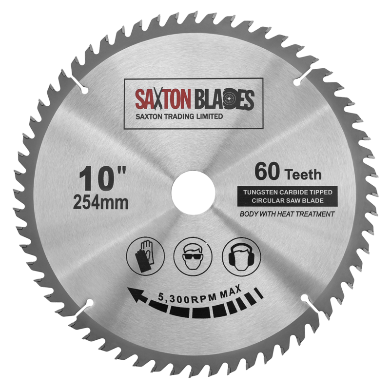 Saxton TCT Circular Saw Blade 254mm x 30B x 60T