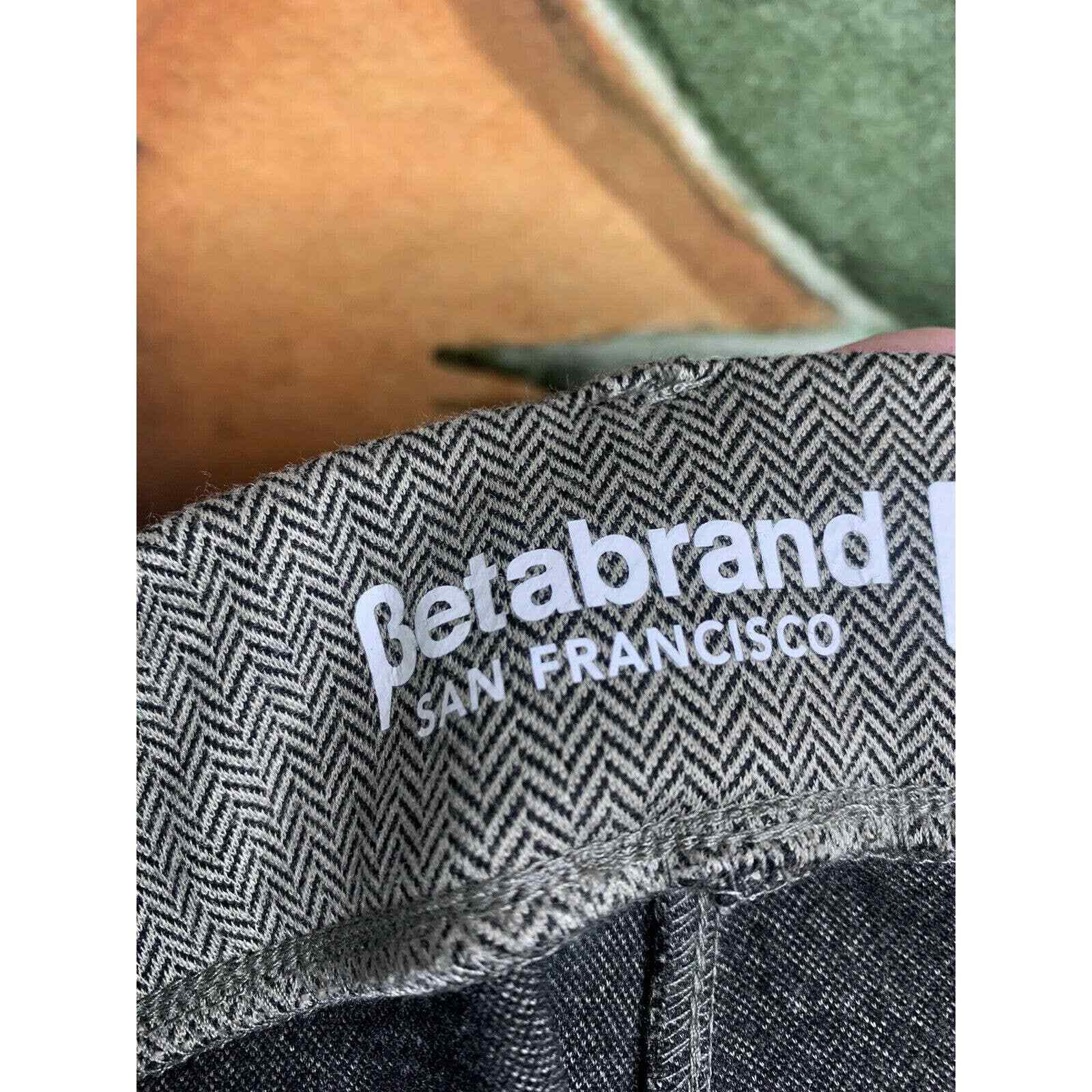 Betabrand Pants XSP Straight Leg Tan Herringbone Tweed Dress Yoga Pants