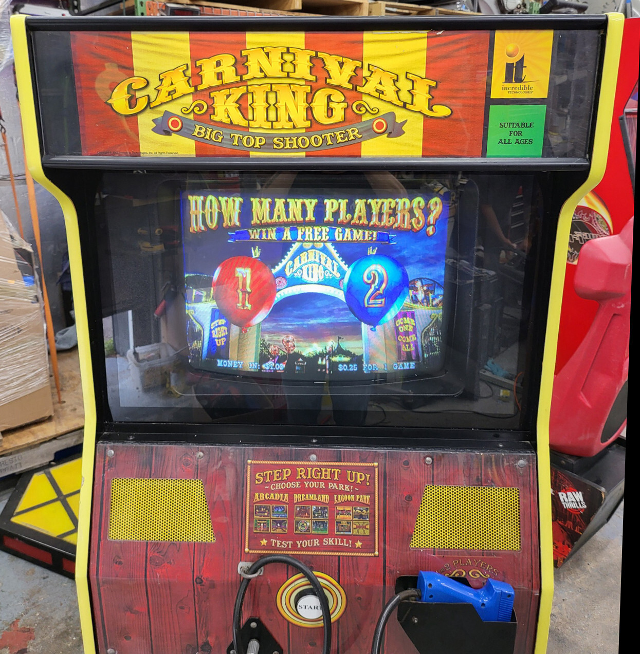 CARNIVAL KING Full Size Arcade Gun Shooting Video Game Machine - WORKS ...