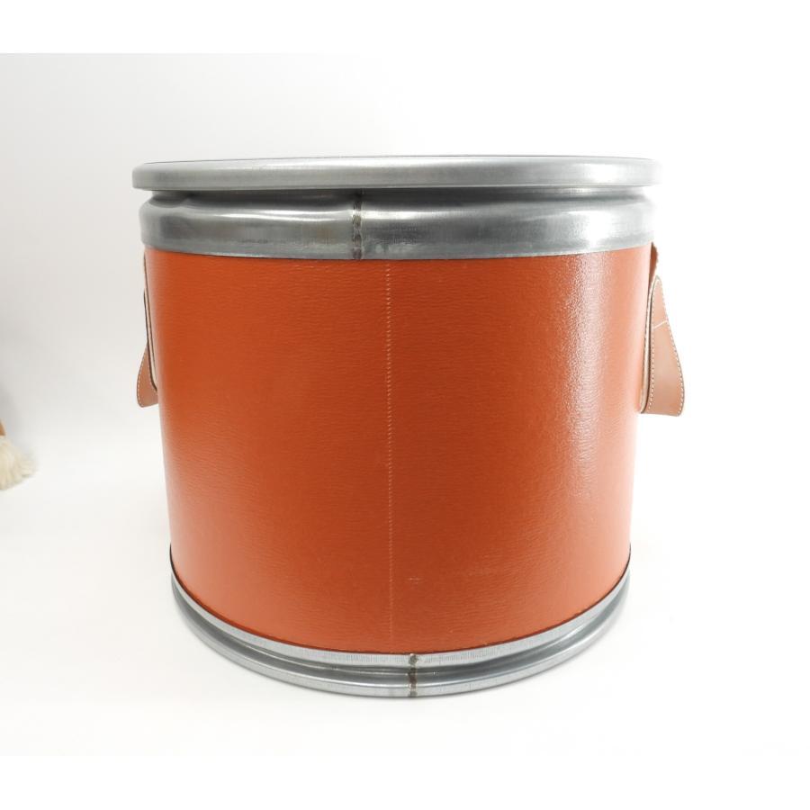 HERMES 箱 Hermes Storage Case Saddle Box Orange Drum Toy Box