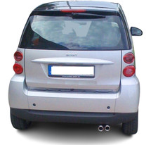 Doppelendrohr Auspuffblende für SMART Fortwo 03/2007 - 08/2010 Typ 451