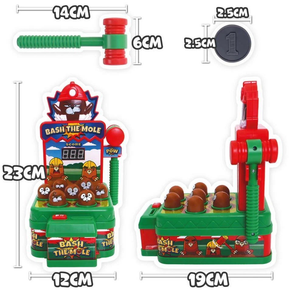 Tevo Whack Arcade Game - A Mole Bashing Kids Board Game Childrens Wack Toy - Image 4 of 4