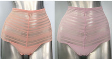 Victoria's Secret Lot 2 Sheer Stripe High Waist Thong Panty Panties Medium