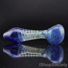 4.5" Tornado Vortex Tobacco Smoking Pipe Thick Collectible Glass Pipes - P731B