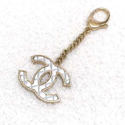 CHANEL coco key charm in metal in color of silver preowned authentic DDP for US