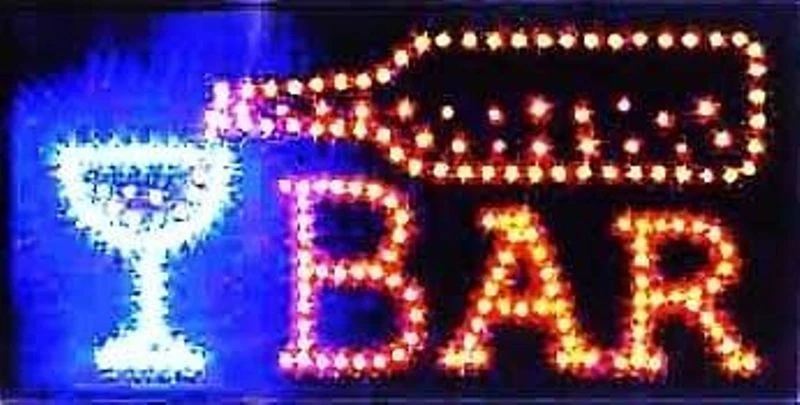 Ultra Bright LED Neon Light Animated MOTION WINE BEER BAR Sign L02