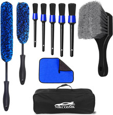 10Pcs Wheel Brush Kit for Cleaning Wheel and Tire, Wheel and Rim Brush, Car Deta
