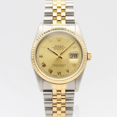 [2555] Rolex Datejust 36mm - 16233 Box&Papiere 1990 Herrenuhr Sehr Gut Gold