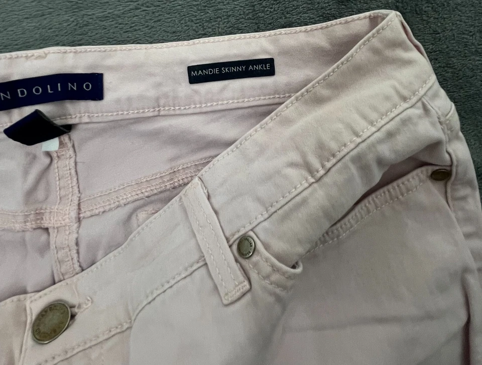 Pantalones Bandolino Mujer Talla 16 Rosa Sólido Mandie Ajustados Tobillo Algodón Elástico Foto 4 de 4