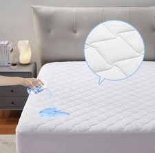 Sleep Zone Mattress Pad Waterproof White Twin