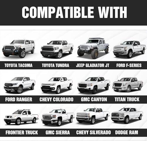 Universal Truck Bed Ladder Rack, Non-Drilling, 900 LBS Load Two Ladder ...