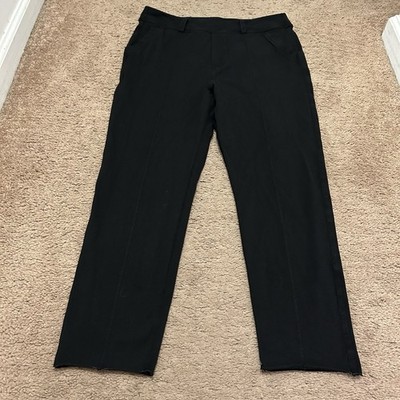 Frank & Eileen Tee Lab Black Cotton Spandex Straight Leg Cropped Pants LAB600