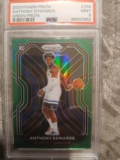 2020 Panini Prizm Green Anthony Edwards Rookie Card Graded Psa 9. rookie card picture