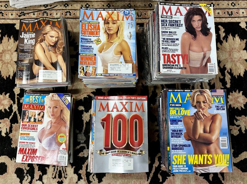 Amazing Collection of US Maxim magazine Issue #1-128 With Extras!