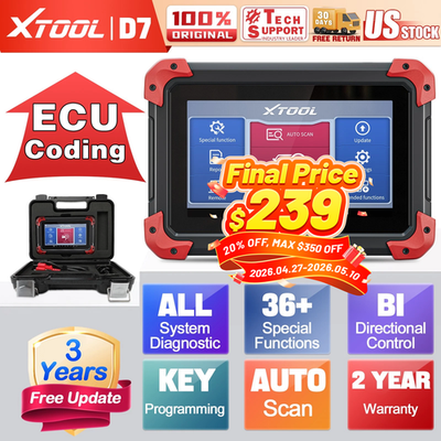 XTOOL D7 OBD2 Full System Diagnostic Scanner Bi-Directional Tool