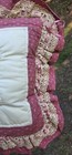 Vintage Pair of Pillows Hand-Quilted w/Pink Lace Trim Cases Removeable/Washable — photo 4
