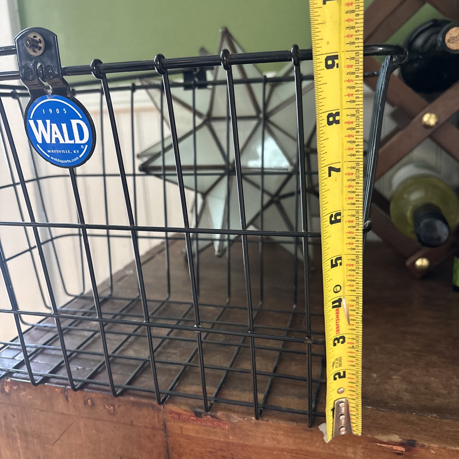 Vintage WALD Black Front Bicycle Bike Basket Bicycle 1905 Handle Wire