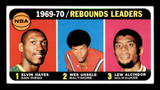1970-71 TOPPS #5 ELVIN HAYES / WES UNSELD / LEW ALCINDOR (VG) CENTERED ~ GFCC