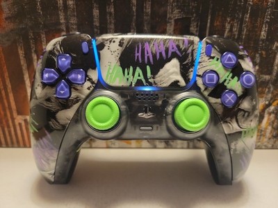 TMR Analogs Custom Joker Ps5 Sony DualSense Wireless Hydro Dipped 