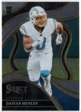 2023 Panini Select Club Level Daiyan Henley Rookie Card RC #283 Chargers. rookie card picture