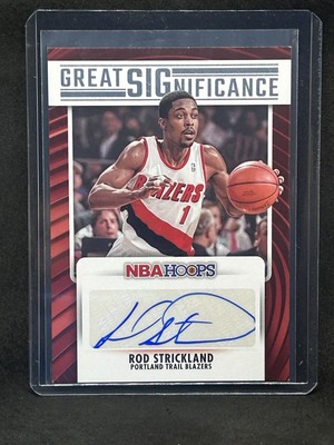 2023-24 PANINI NBA HOOPS ROD STRICKLAND GREAT SIGNIFICANCE AUTO TRAILBLAZERS Sh