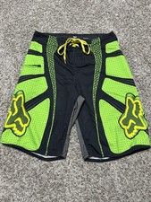 Fox Boardshorts Men 31 Swim Surf Shorts Drawstring Green Geometric Activewear