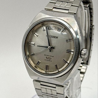 Citizen 4-780086 Automatic Watch Silver Dial Date Stainless Steel Used CV208