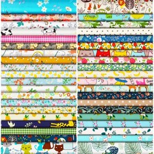 40 PCS 10x10 inch Animal Floral Cotton Fabric Bundle Precut Squares for DIY