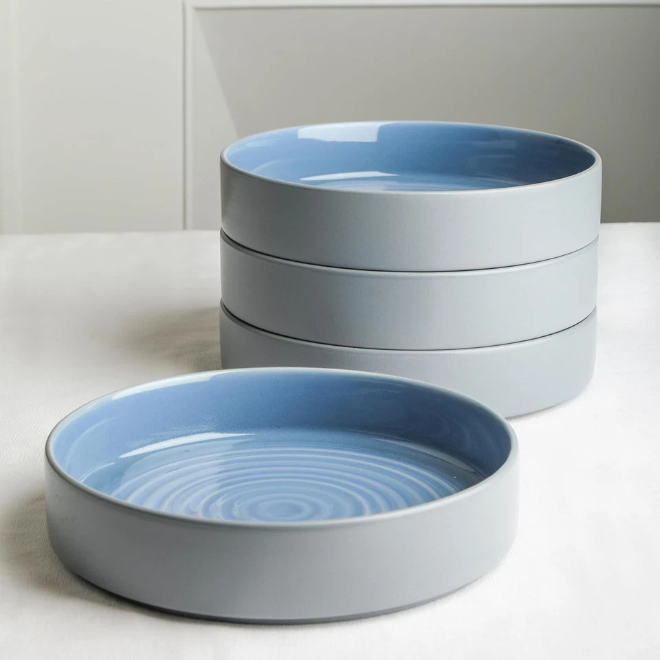 Stone Lain Elica 12-Piece Dinnerware Set for 4, Modern Stoneware Plates Bowls - Image 3 of 4
