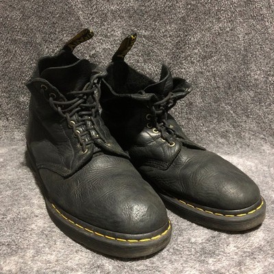 Dr. Martens 101 Black Leather Boots with Yellow Stitching 101 Yellow Stitch Smooth Leather Ankle Boots in Black | Dr  main image 2