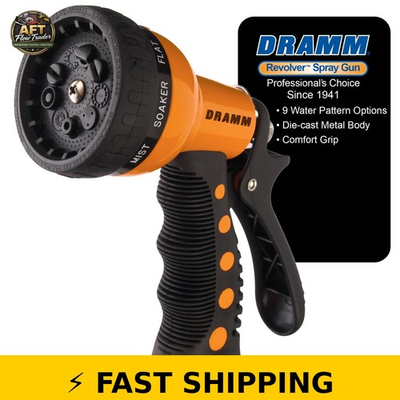 #ad Dramm Revolver Heavy Duty Metal Garden Hose Nozzle Orange $31.99