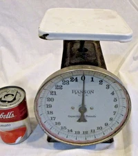 Antique General Store Scale HANSON Chicago 25 lbs. Primitive CLEAN DIAL! WORKS