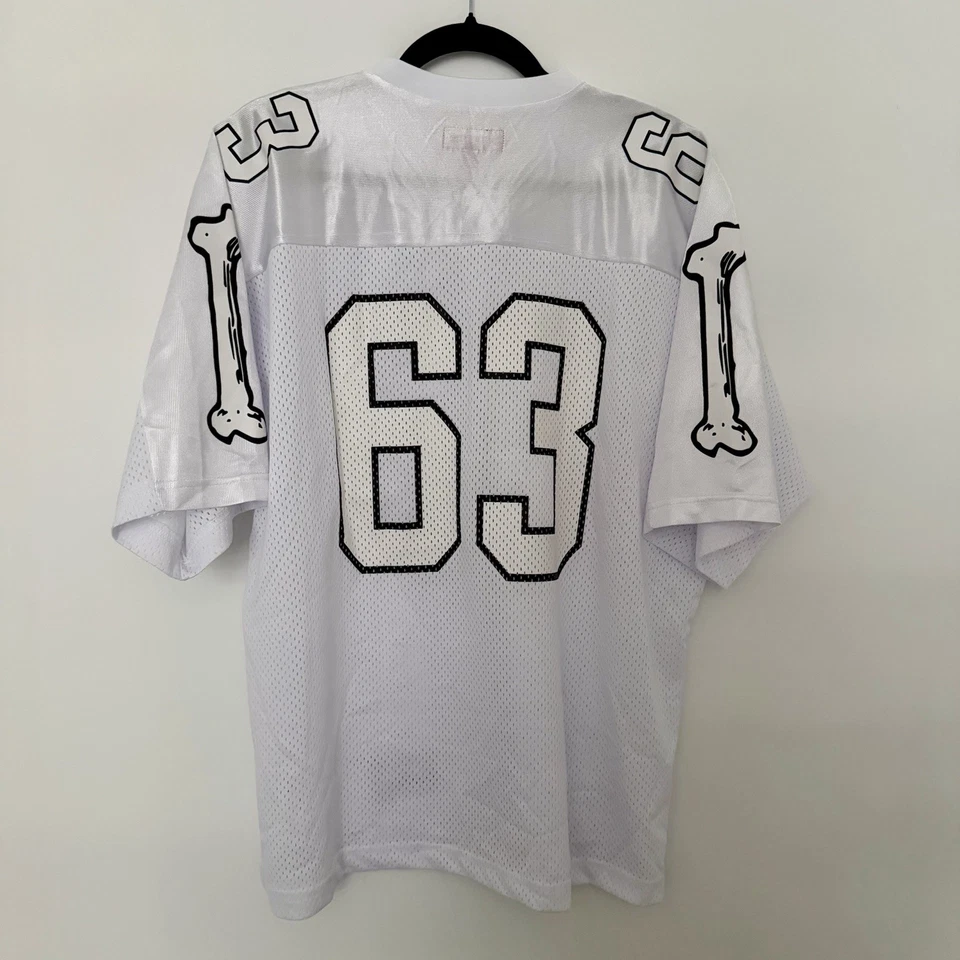 NUEVA Camiseta de Fútbol Supreme Bones Camiseta de Malla Blanca para Hombre Talla Mediana Foto 2 de 4