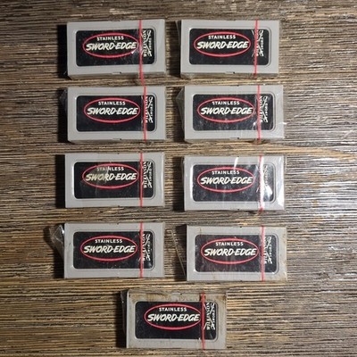 Vintage Wilkinson Sword-Edge Stainless Razor Blades England NOS (45 Blades)