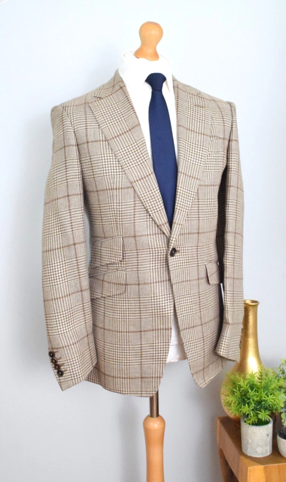 ALEXANDER KRAFT Linen Wool Silk Signature Jacket €1250 Size 36R/46R Small Slim - product detail image 1