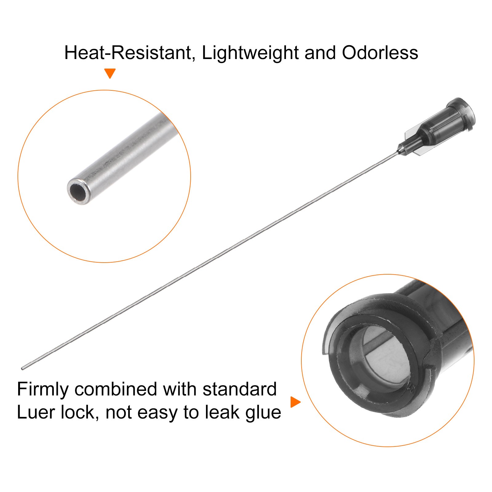 20Pcs 22G Dispensing Needles, 4" Steel Needle Tube Flexible Needle Grey