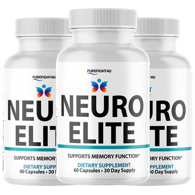 Neuro Elite Cognitive Formula for Brain Support Supplement -  3 Bottles